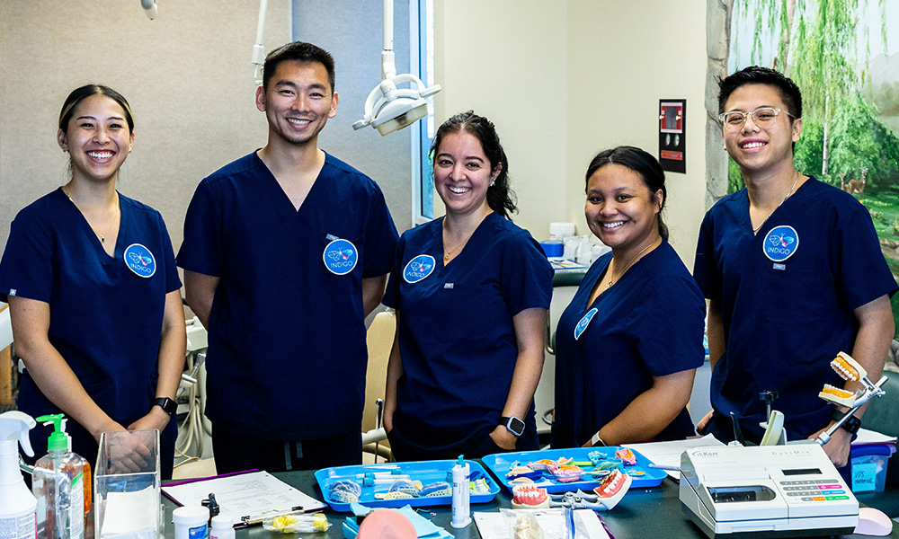 Dental assistant students standing together